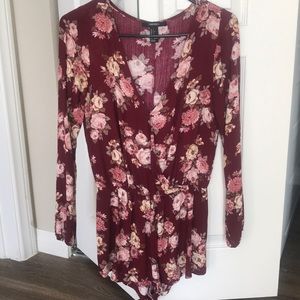 Flowered romper